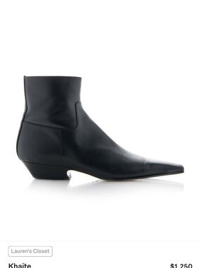 Khaite Black Marfa Ankle Boot